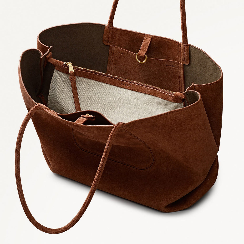 The Compton - Suede - Medium Zip Top Shoulder