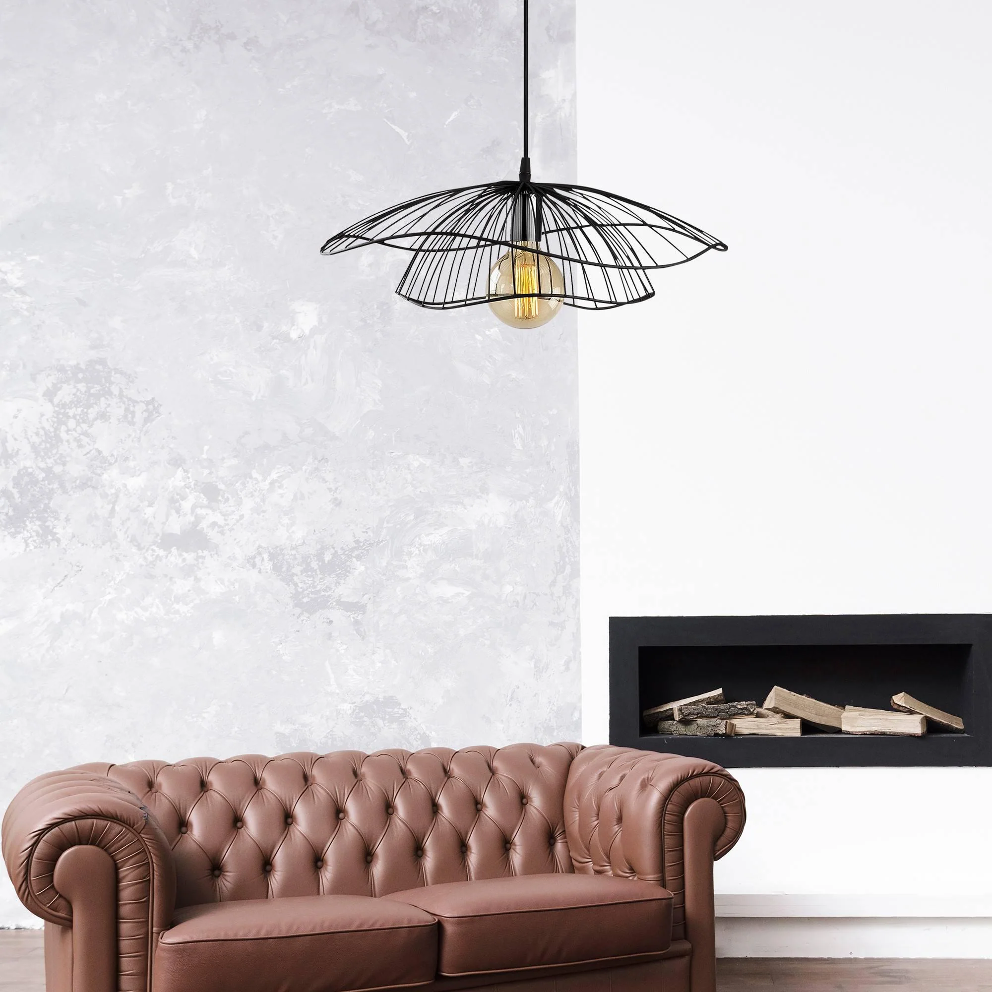 Zwarte hanglamp Fien metaal