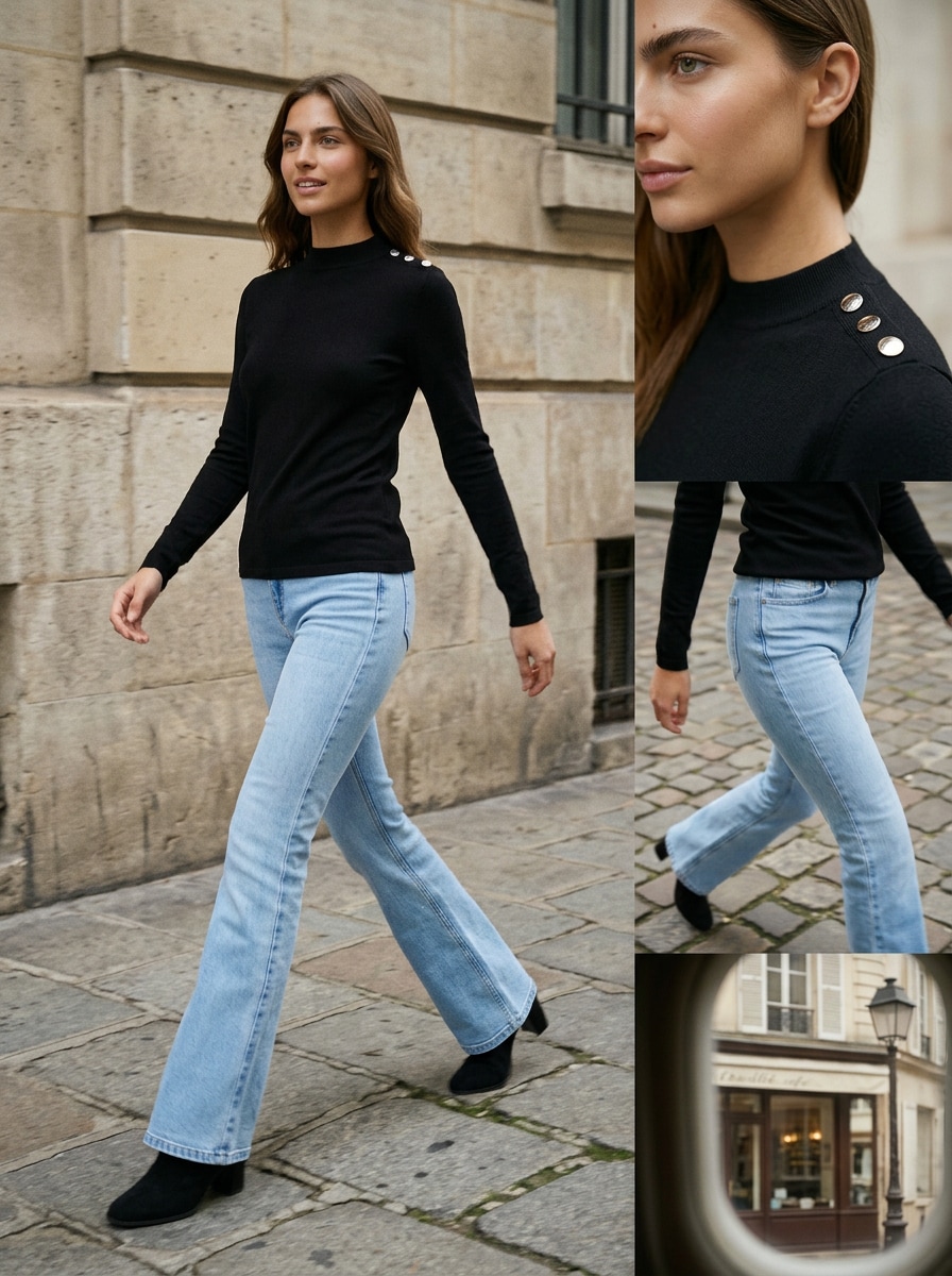 Spodnie jeansowe flare