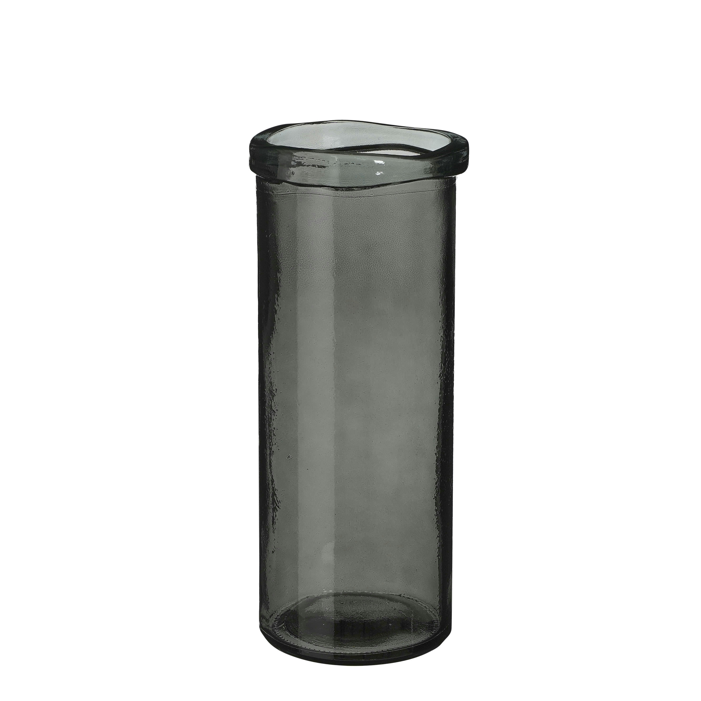 PEPE - Vase en verre recyclé gris H36