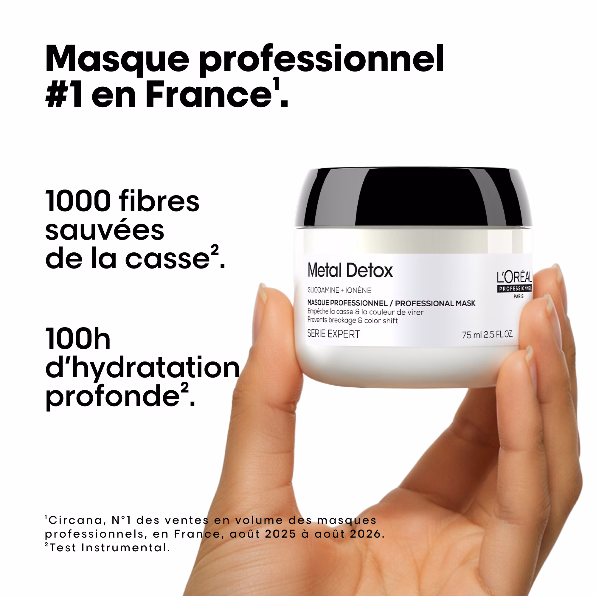 SERIE EXERT METAL DETOXMasque protecteur pour cheveux sensiblisés et cassants