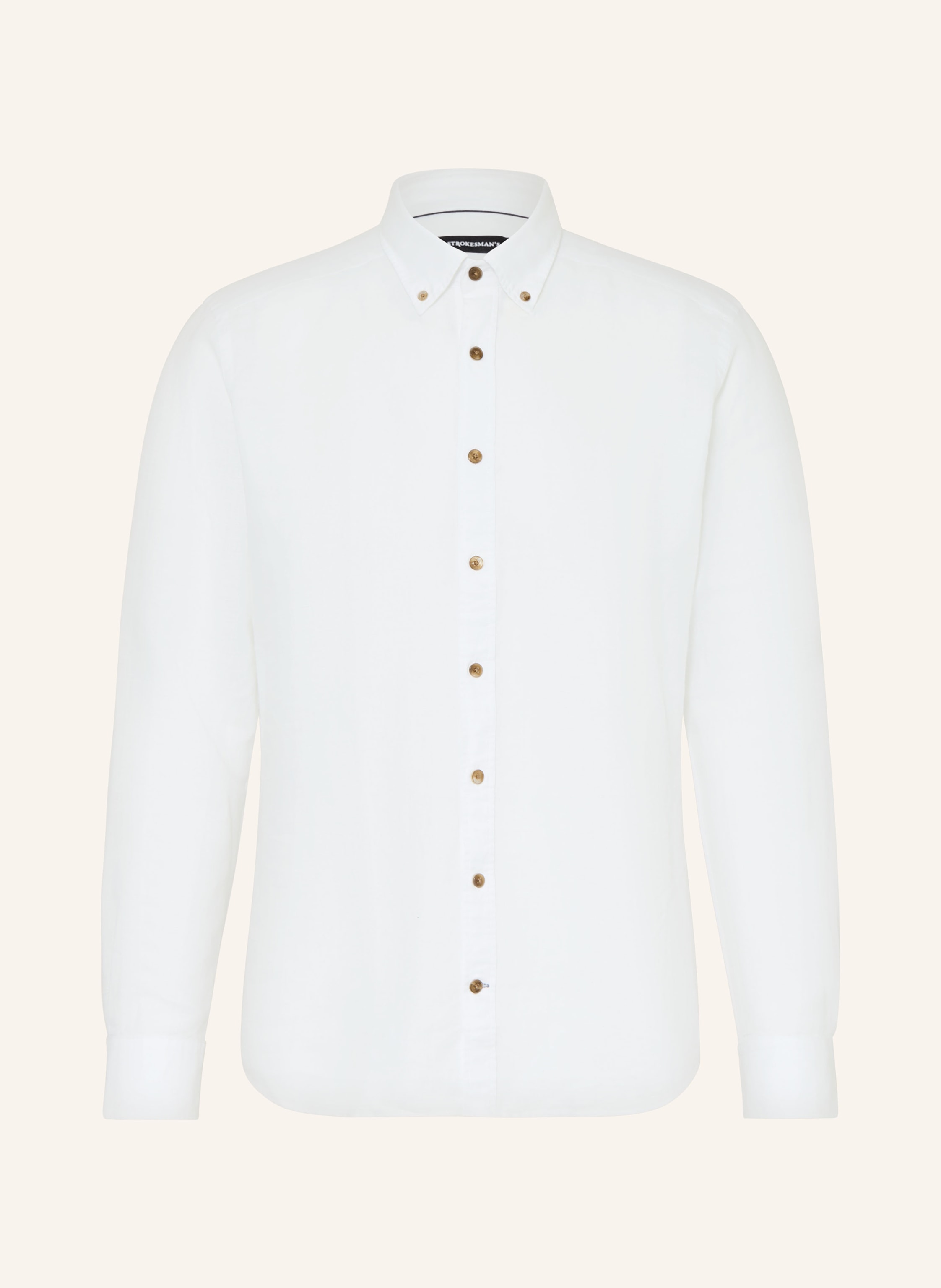 STROKESMAN'S Hemd Regular Fit mit Leinen