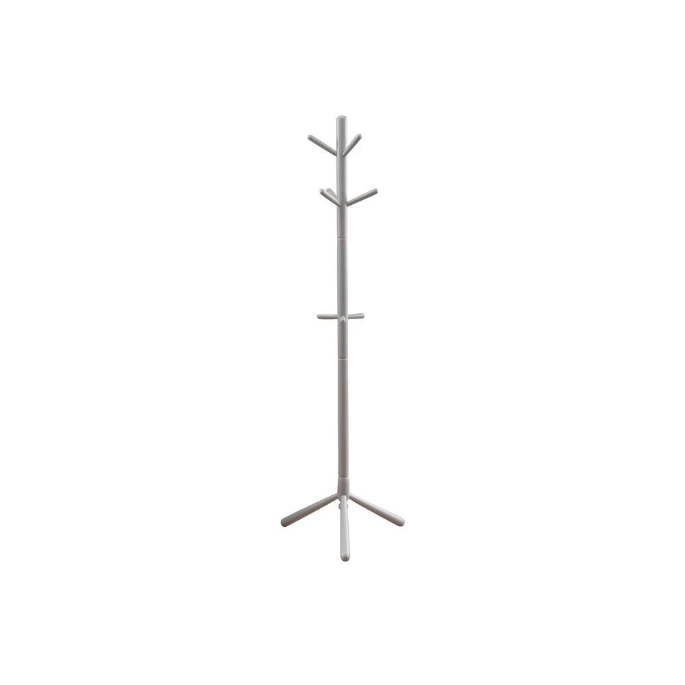 Coat Rack - 69 Inches H / Grey Wood Contemporary Style