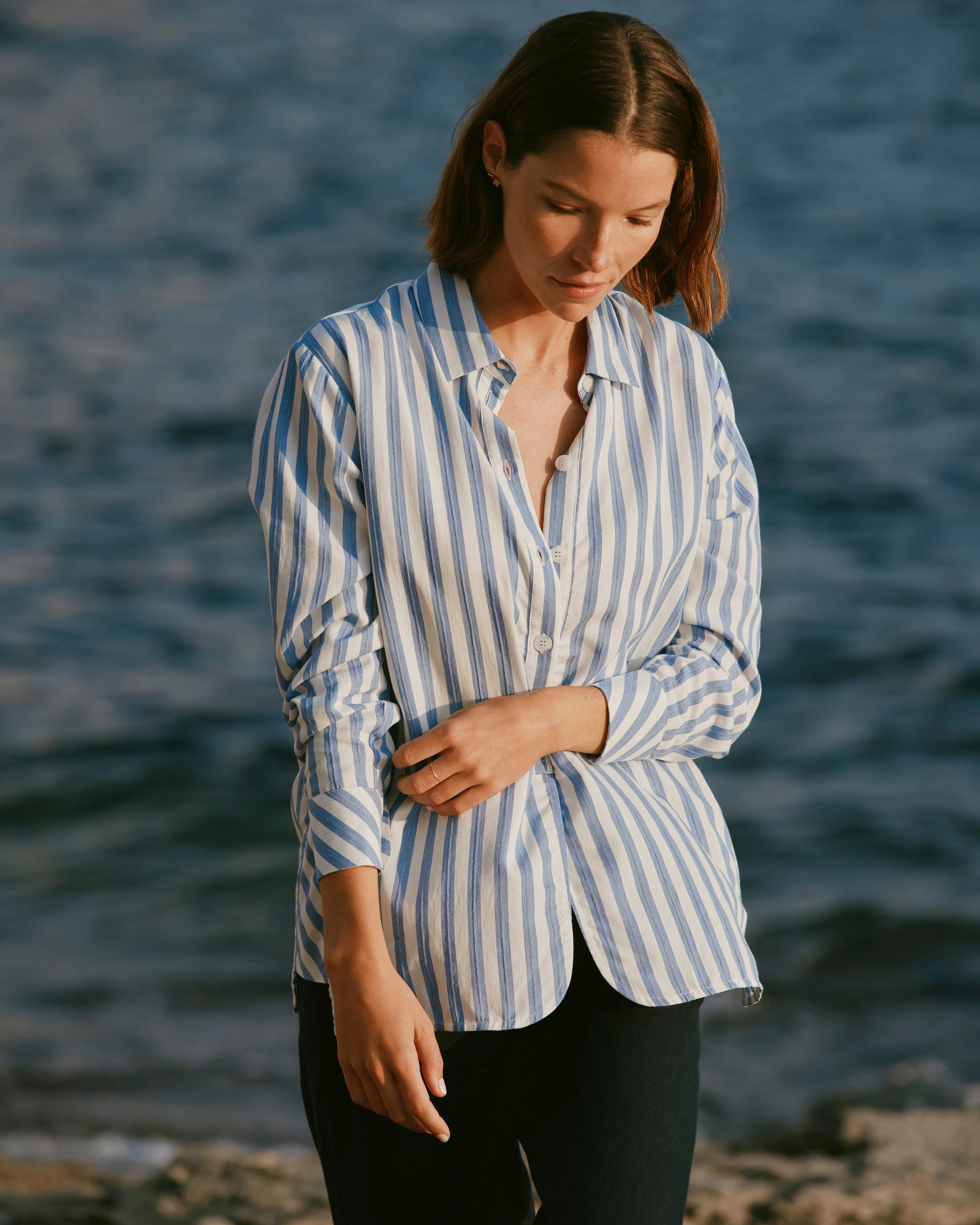 Chemise bleue à rayures CRAYURE/13060/630