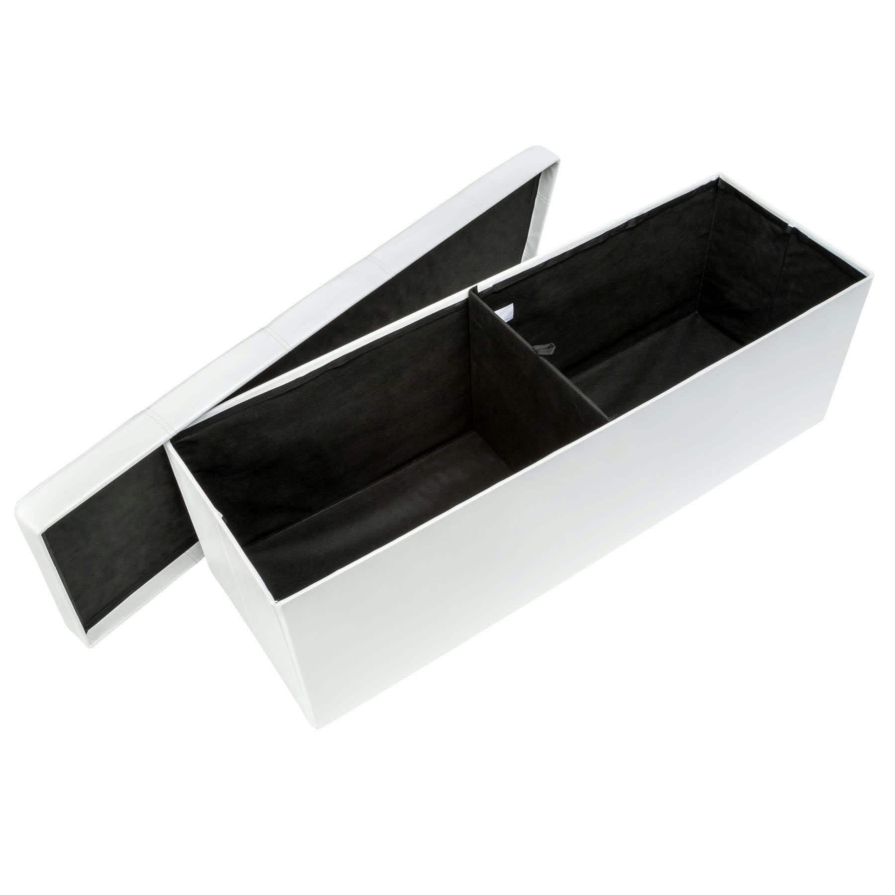 - Banc Tabouret Coffre de rangement Pliable blanc