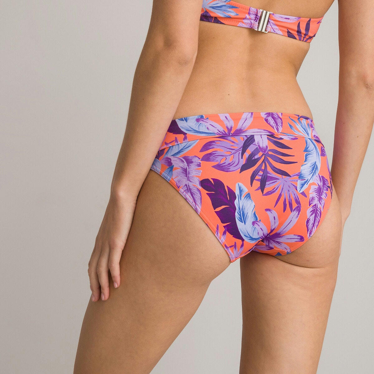 Bas de maillot de bain culotte, imprimé exotique