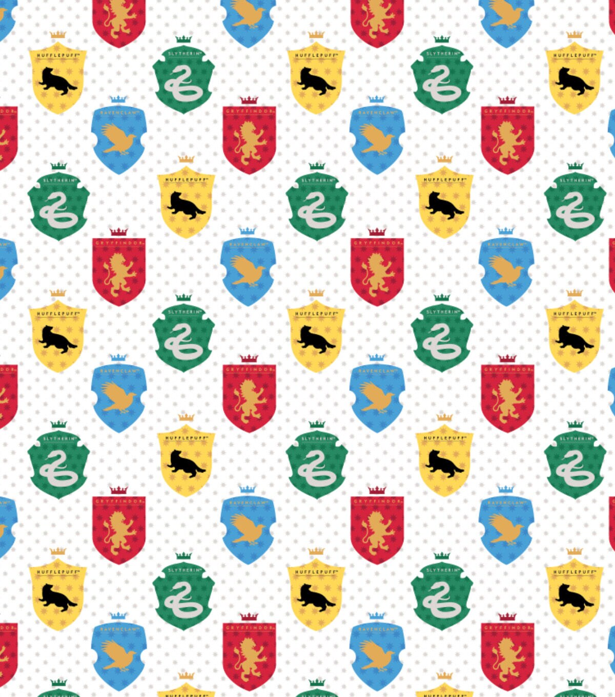 Harry Potter Multi House Tonal Flannel Fabric