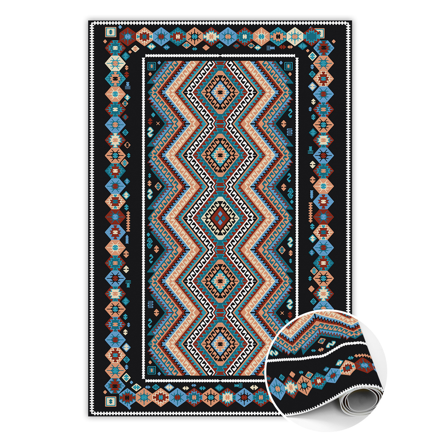 Modny winylowy dywan Geometryczne romby 60 x 90 cm