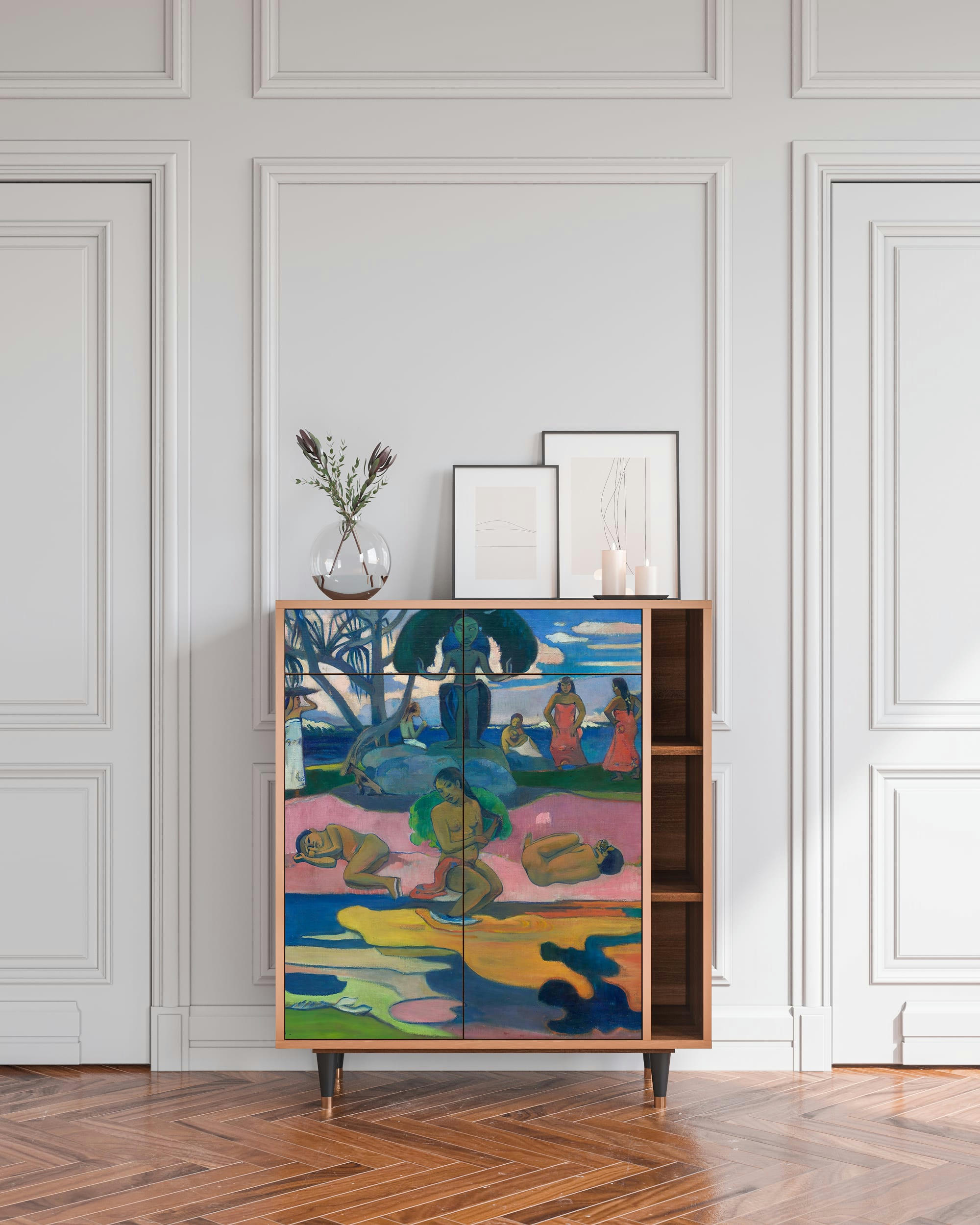 DAY OF THE GOD BY PAUL GAUGUIN - Buffet  multicolore 2 tiroirs et 2 portes L 94 cm