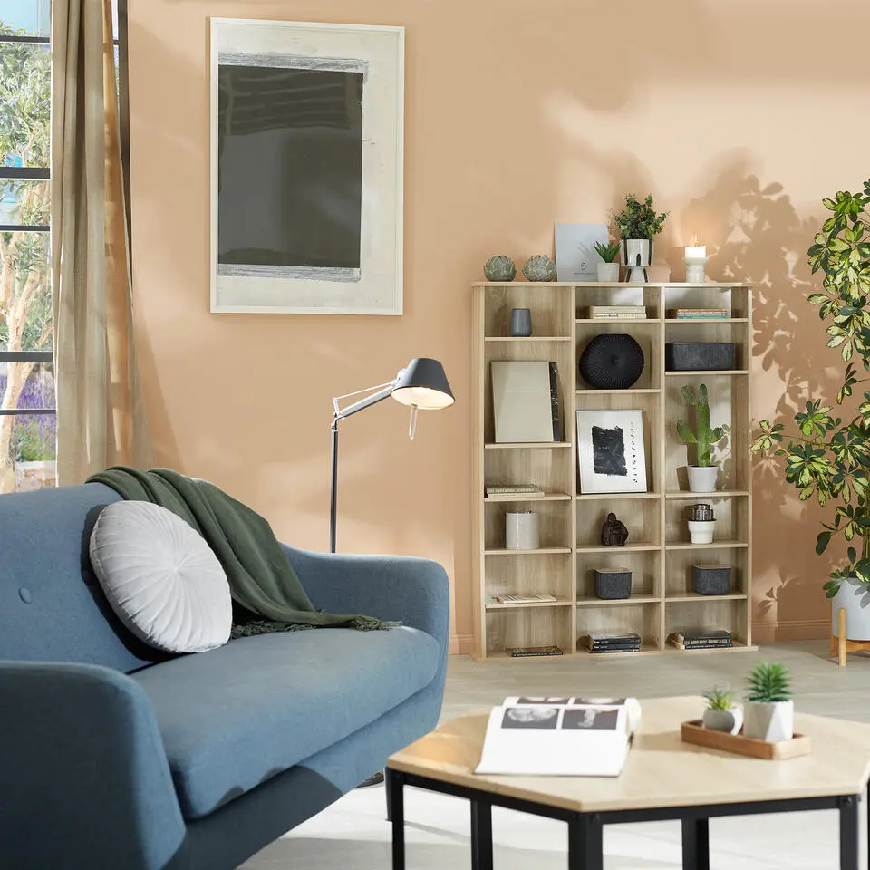 tectake Kast Stevie 105,5x19x136,5cm, Licht Hout, Eiken Sonoma