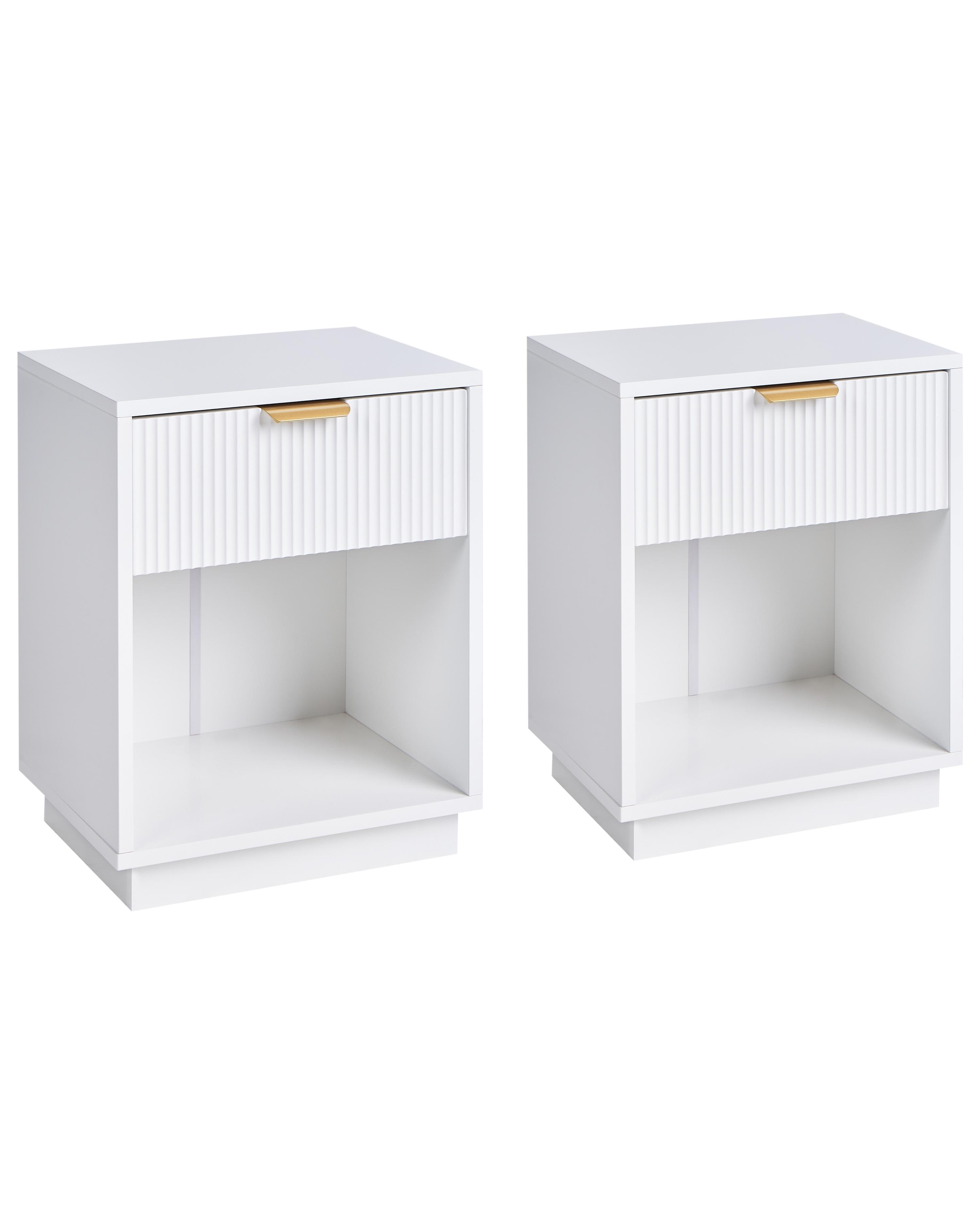 1 Drawer Bedside Table SUMMERVILLE White