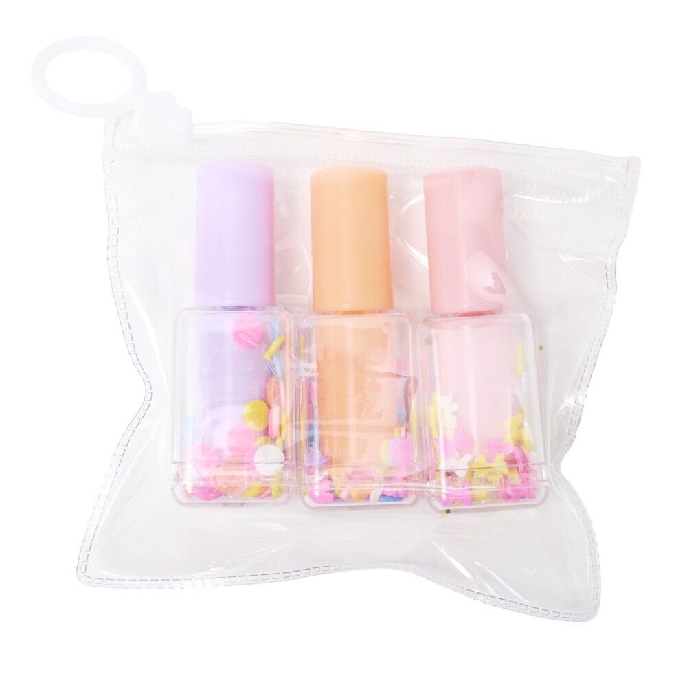 Mini surligneurs façon vernis x3 orange rose violet H7cm