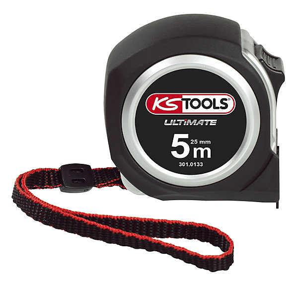 KS Tools - 302.0132 - Mètre à ruban Bi-matière ULTIMATE, 5x19 mm