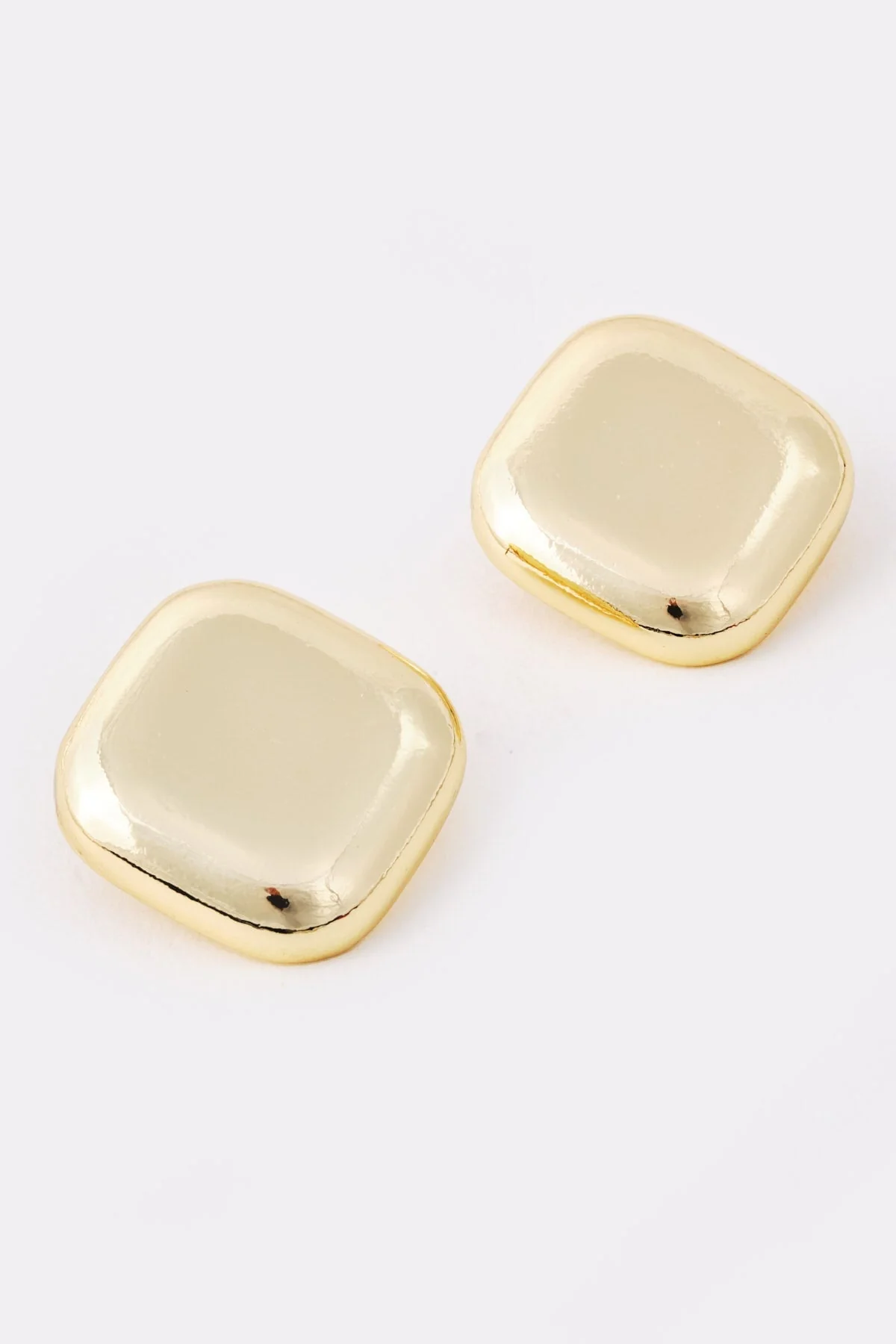 Large Square Gold Earrings