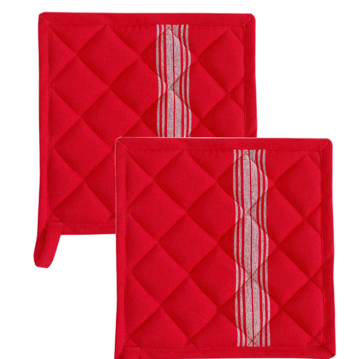 SKANDLIFE - Lot de 2 maniques de cuisine  rubis 20x20 cm