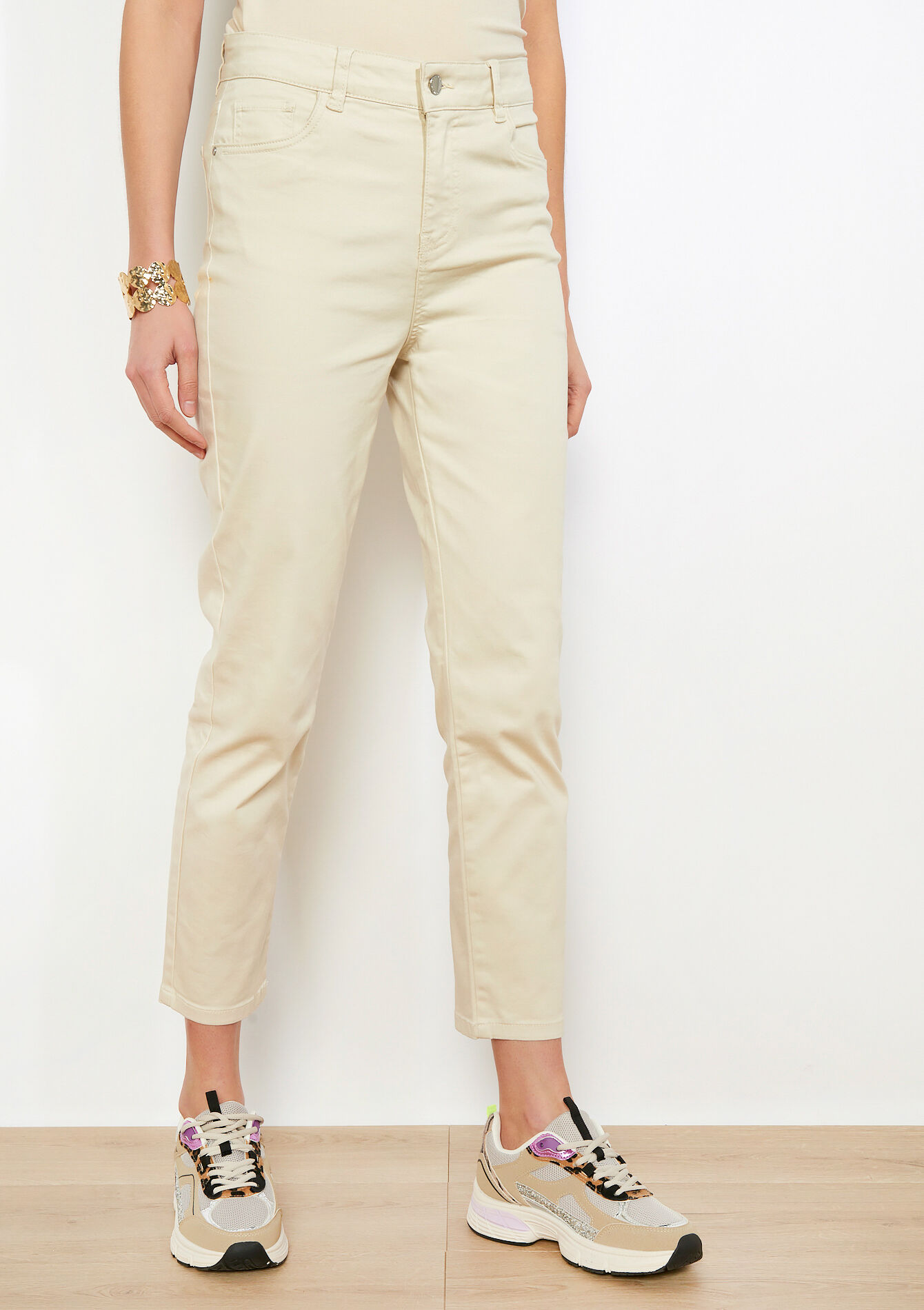 Slim enkellange broek