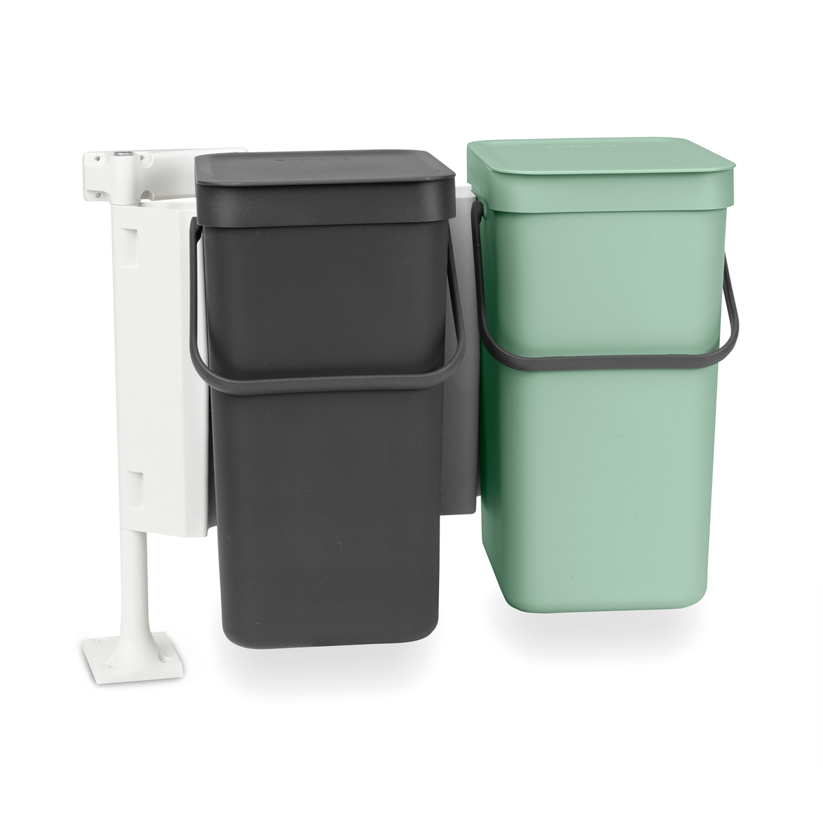 Brabantia Sort & Go Inbouwemmer, 2 x 12 liter - Jade Green/Grey
