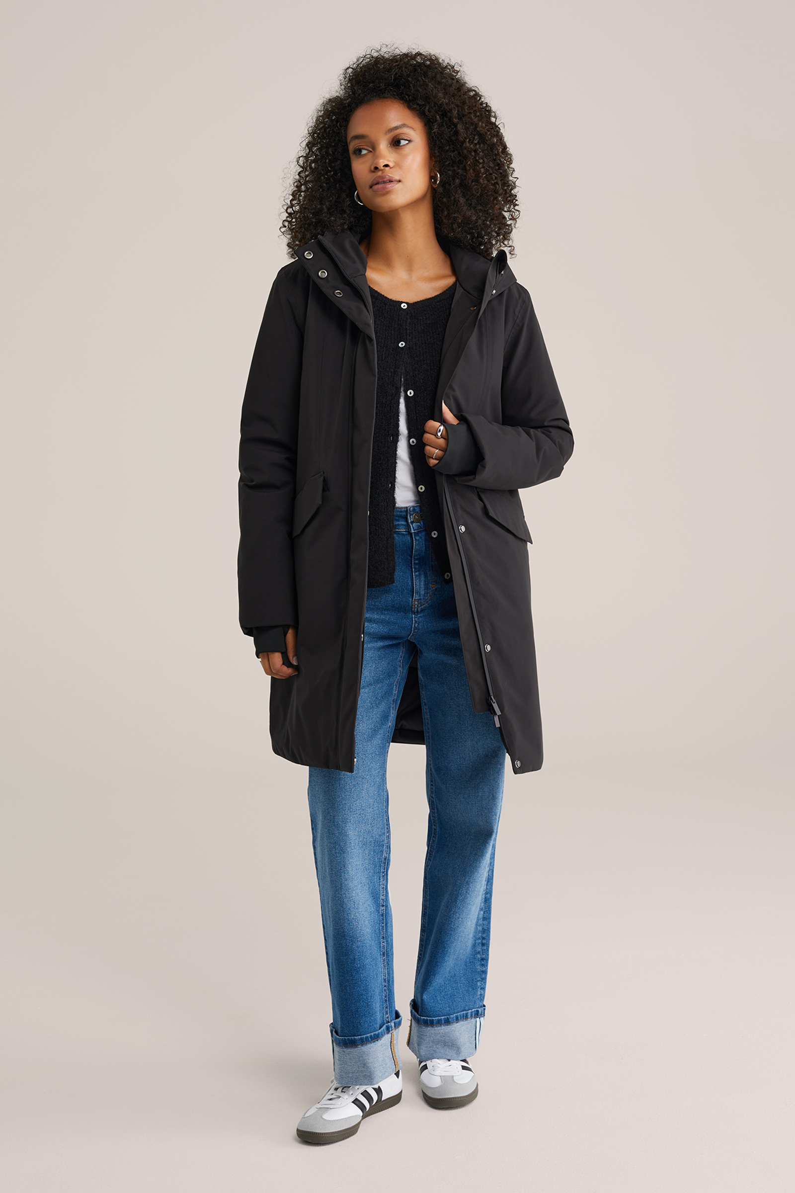 Dames waterafstotende parka jas