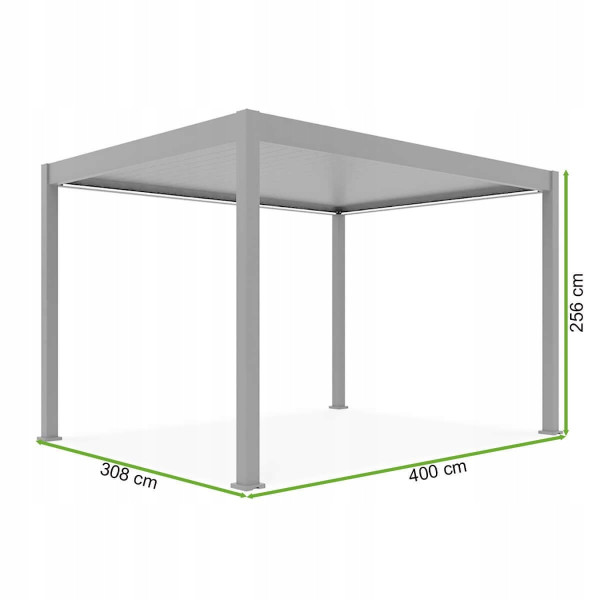 Pergola Ogrodowa Automatyczna Elegance 3x4 Z Oświetleniem Led Gutroof