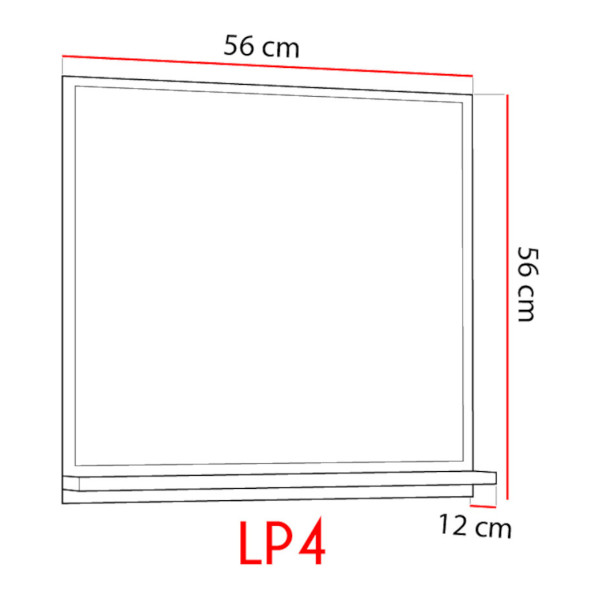 Lustro łazienkowe LUPIO LP4 biały