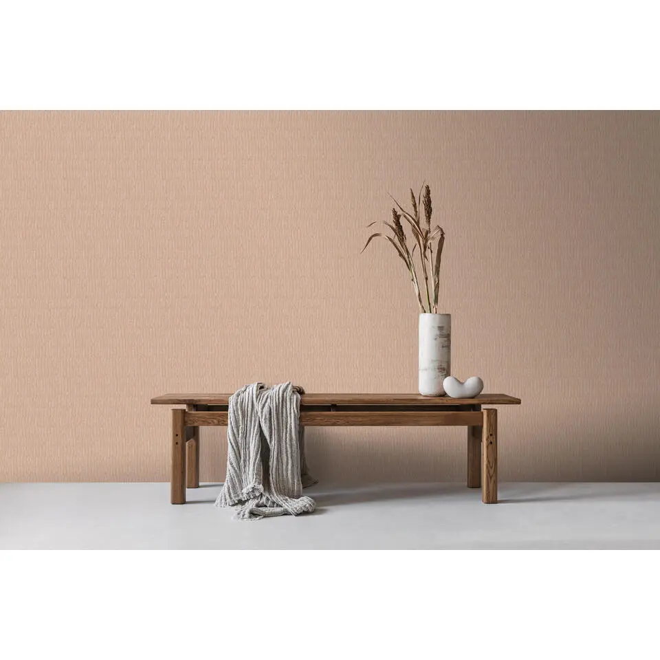 Sanders & Sanders behang effen perzik roze - 53 cm x 10 m