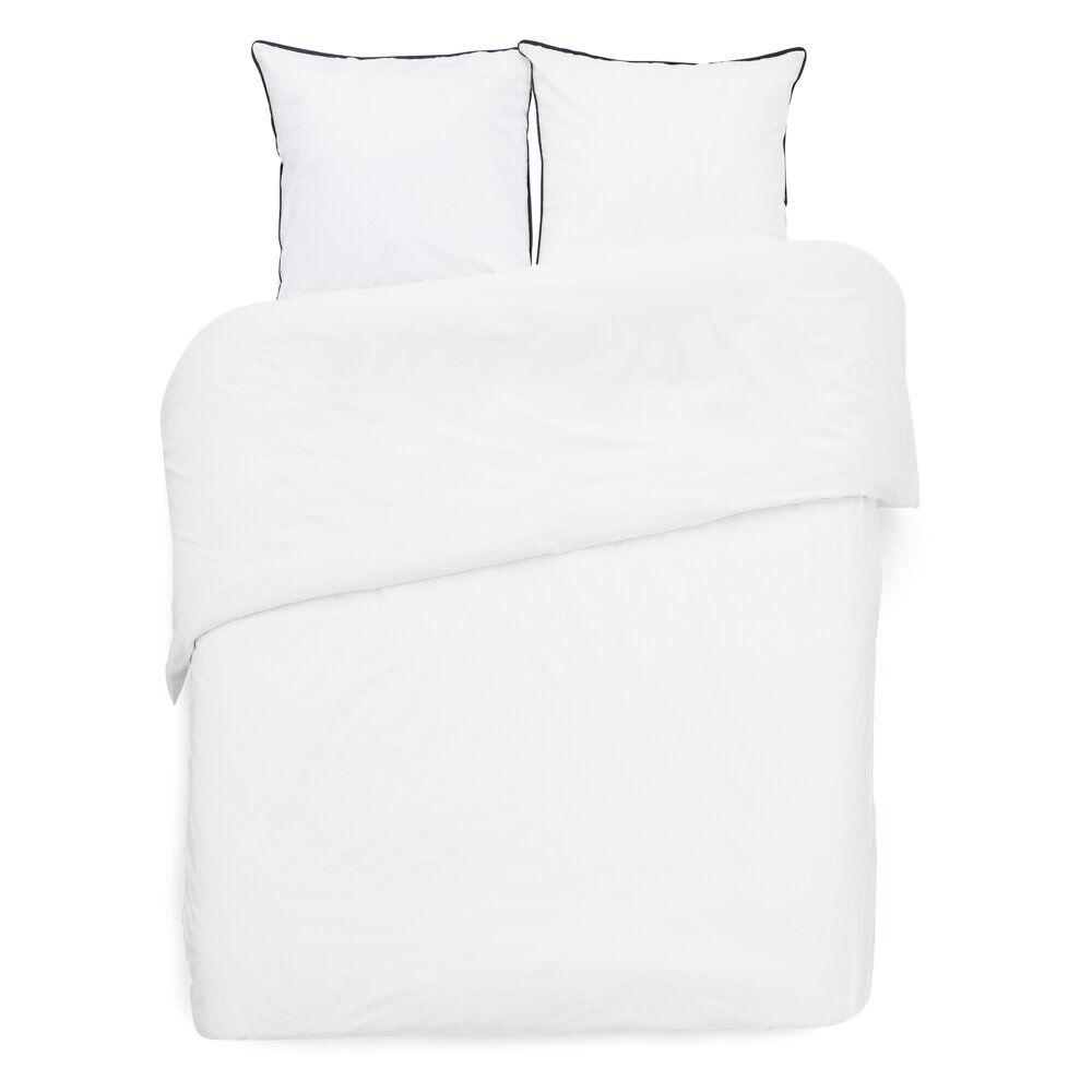 Parure de lit 2 personnes 260x240cm blanc uni