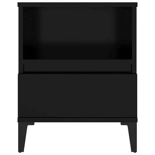 NNEVL Bedside Cabinets 2 pcs Black 40x35x50 cm