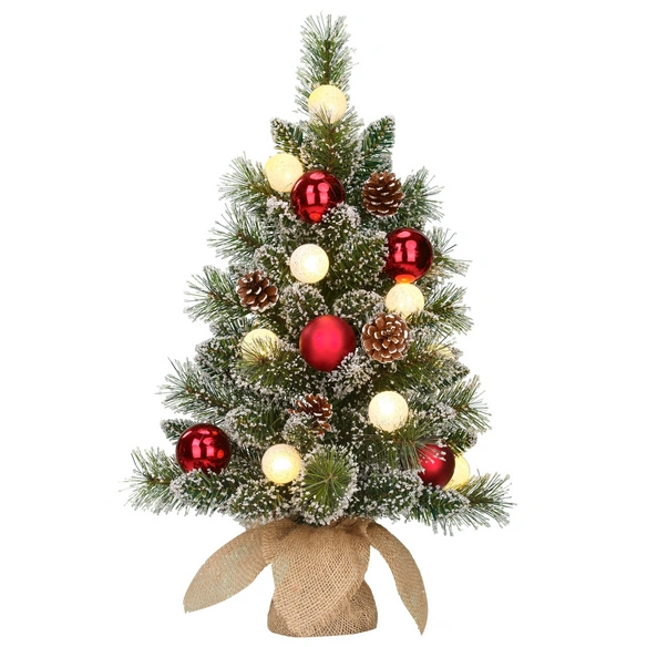 Kunstweihnachtsbaum »Kaprun«, LxBxH: 6 x 5,5 x 11,5 cm, Keramik, rot