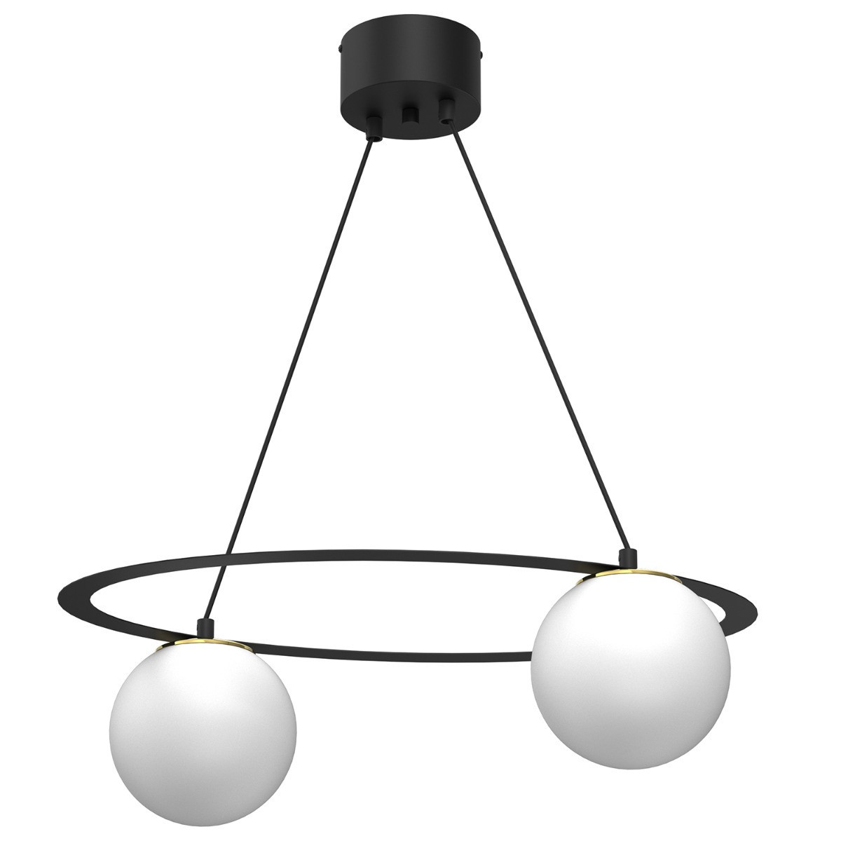 Lampa wisząca czarny matowa-biała-złota Ballo 2xE27x15W Luminex