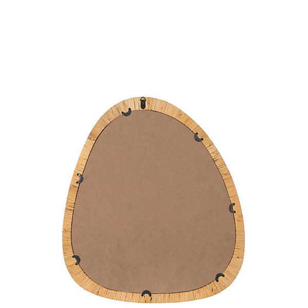 Miroir irrégulier en rotin naturel 60x66cm