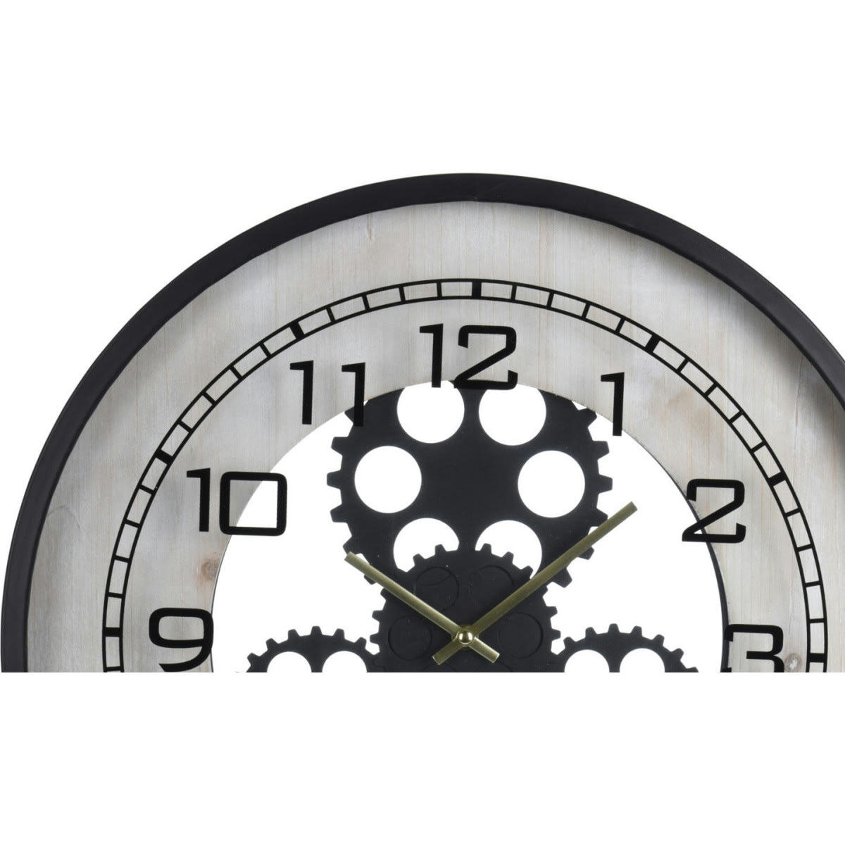 ENGRENAGES - Horloge murale ronde en métal engrenages D48