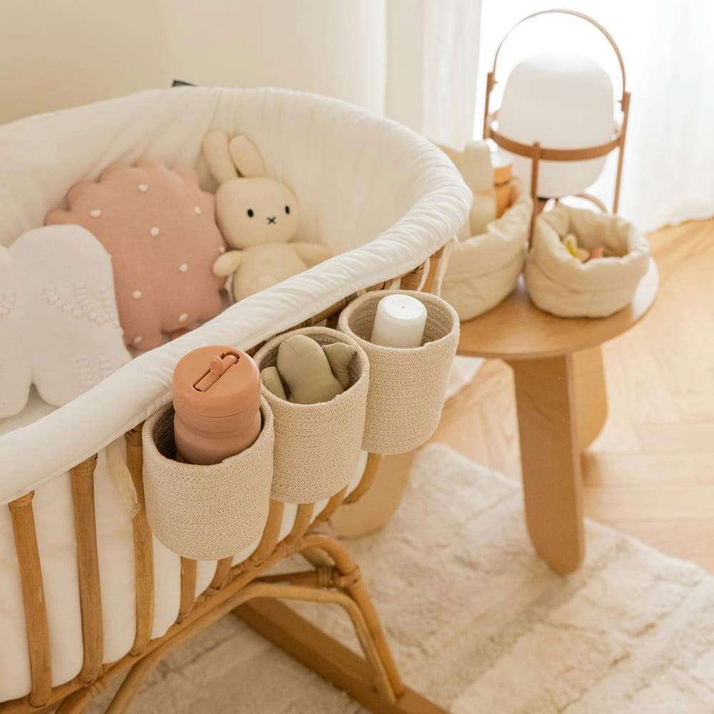 BAMBOO - Panier Bobby - Vanille 10x10x32 cm