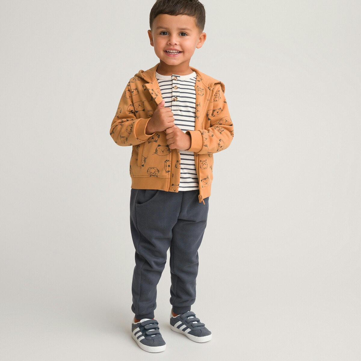 Ensemble sweat zippé+pantalon de jogging molleton