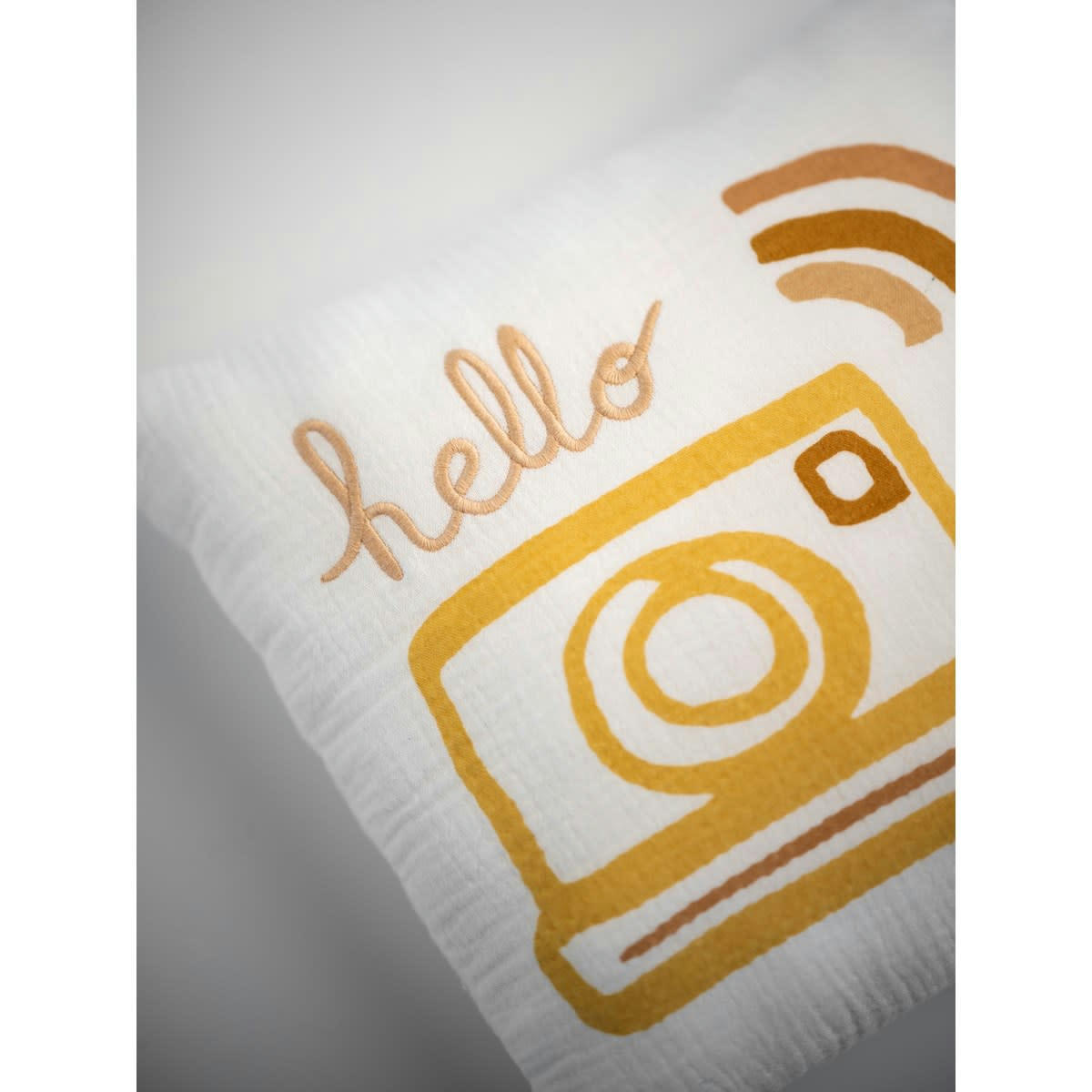 SUNLIGHT - Coussin déco carré 25x25cm en coton blanc