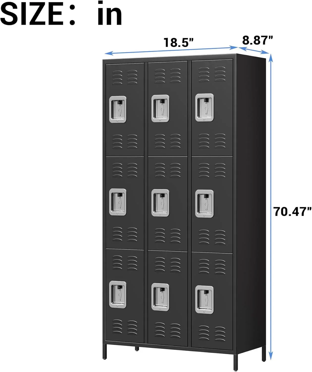 GAOMON Locker for Employees 6 Doors Locker Cabinet with Hooks Storage Locker