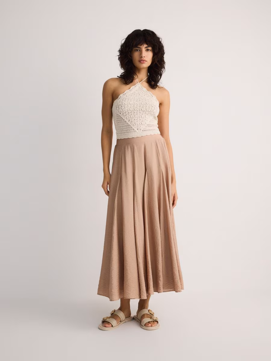 Viscose Midi Skirt
