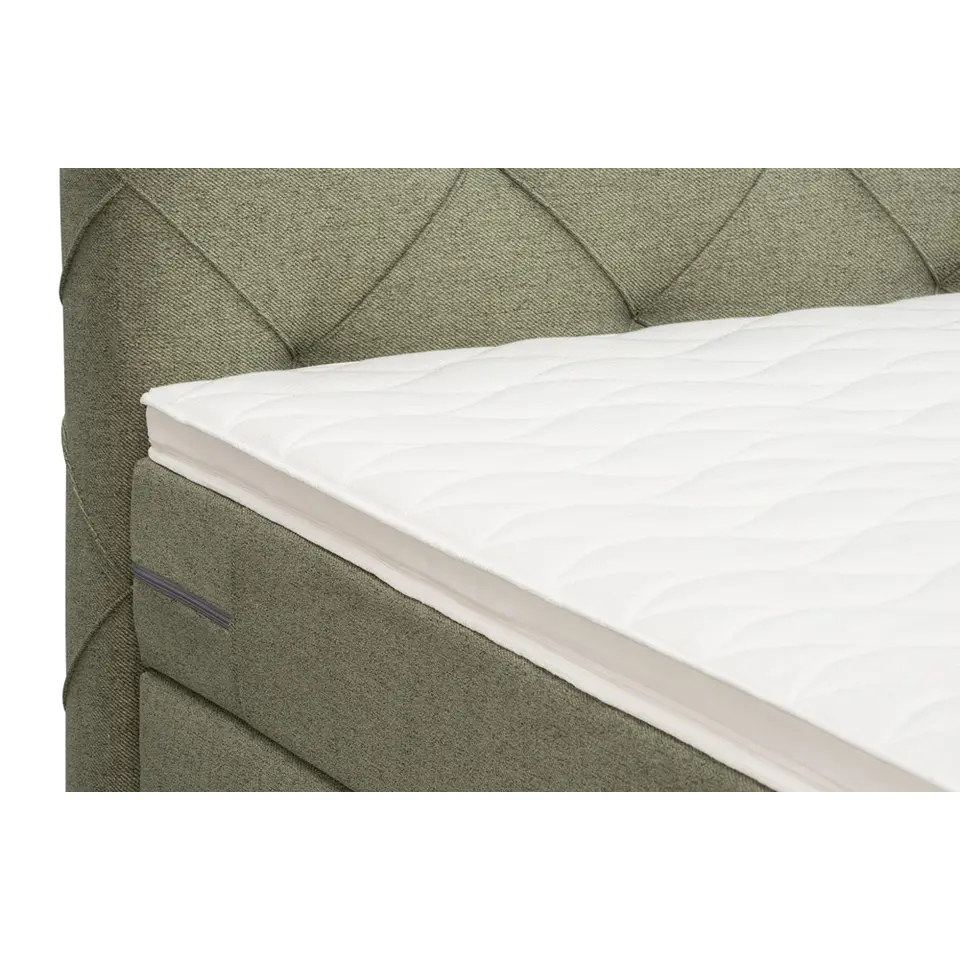 Boxspring Liv geruit - groen - 90x200 cm - slanke poot