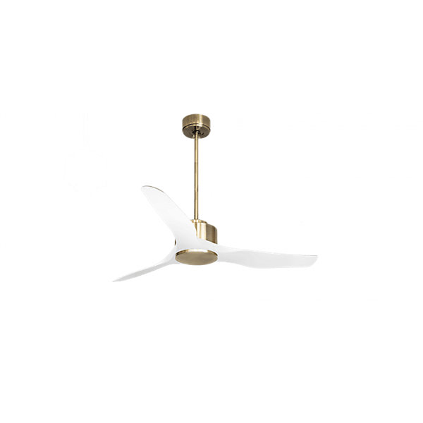 Modulo Regular Exterior - un ventilateur pour extérieur IP44, DC 127 cm Laiton pales abs blanc sans Lumière20 à 30 m²