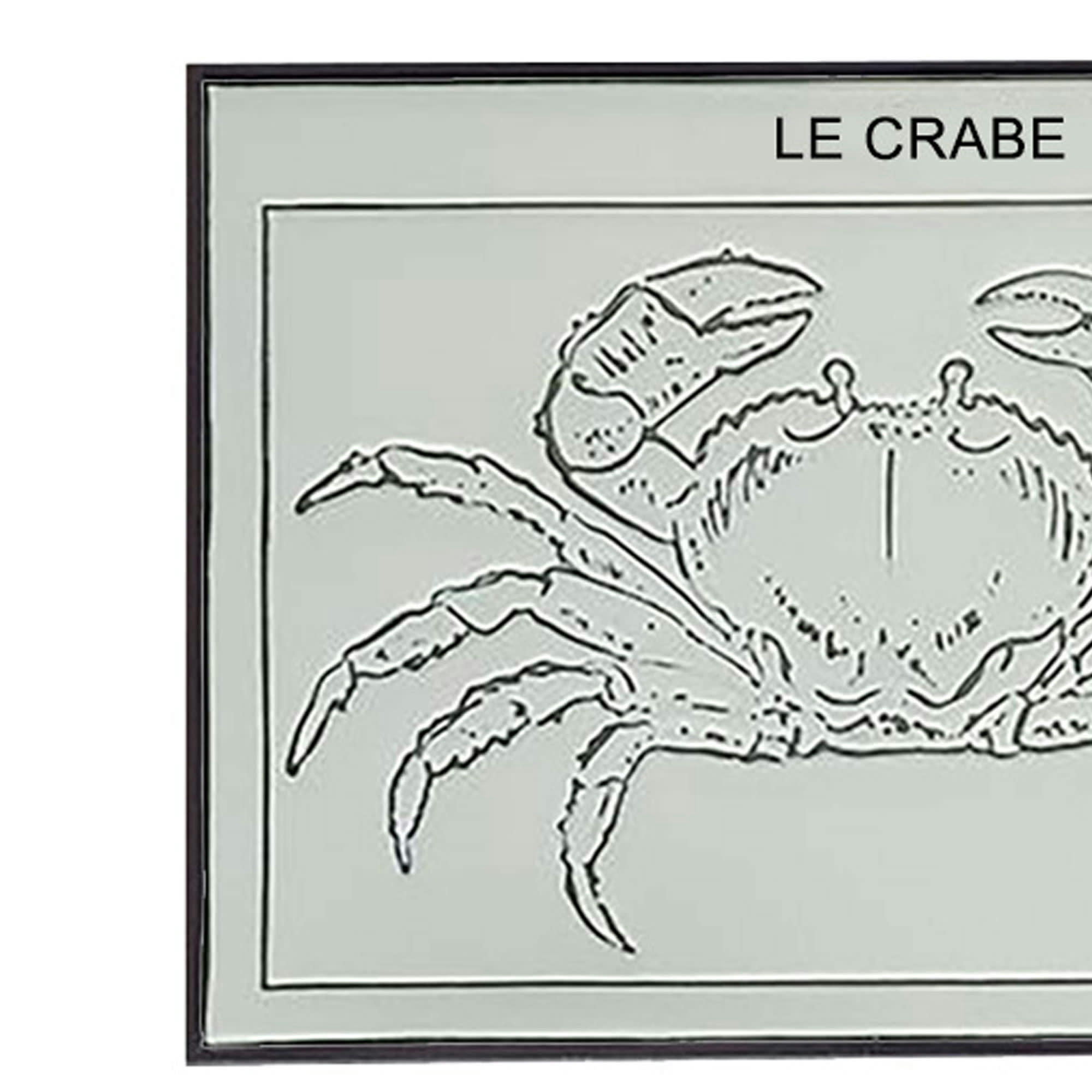 - Décoration murale metal noir et blanc Crabe - 50x33cm