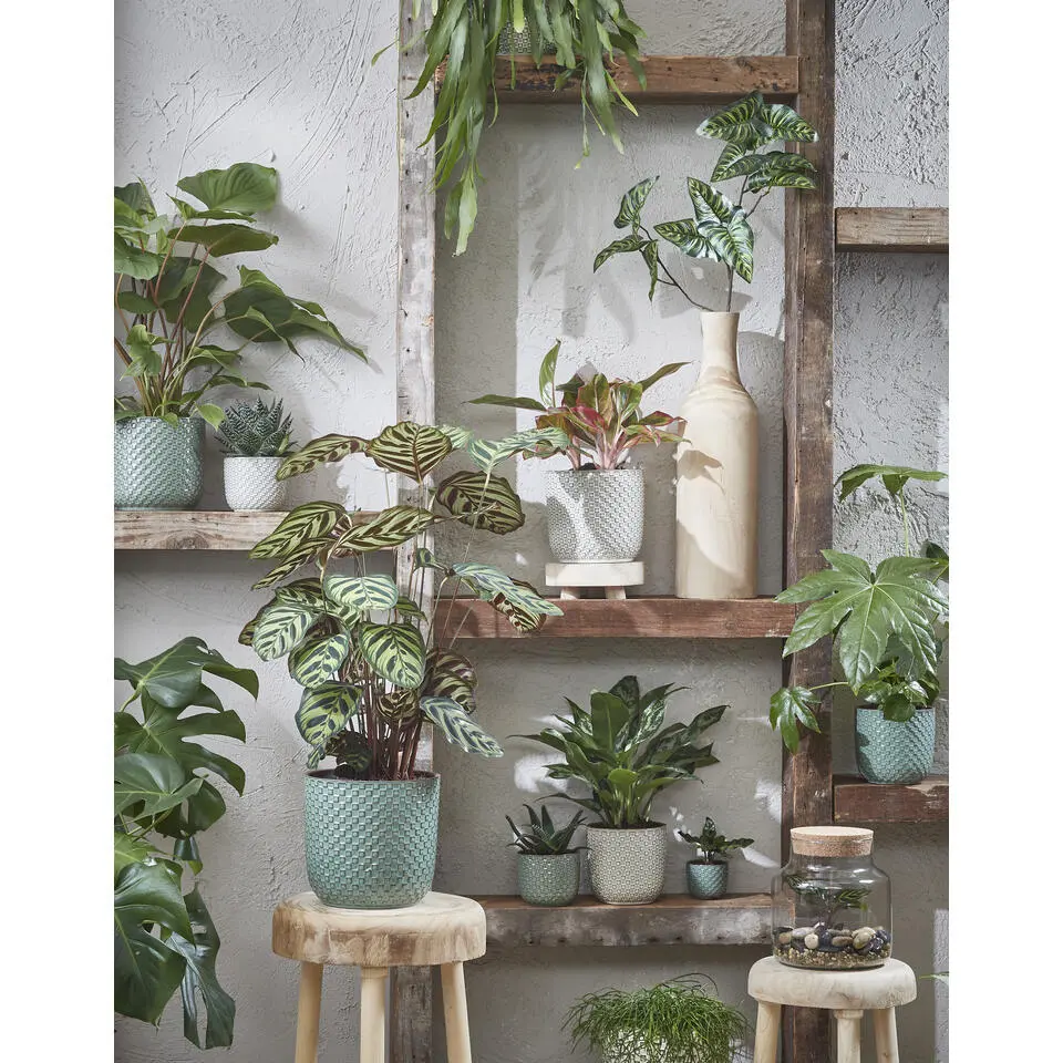 Mica Decorations Daan Bloempot - H17,5 x &Oslash;19 cm - Wit