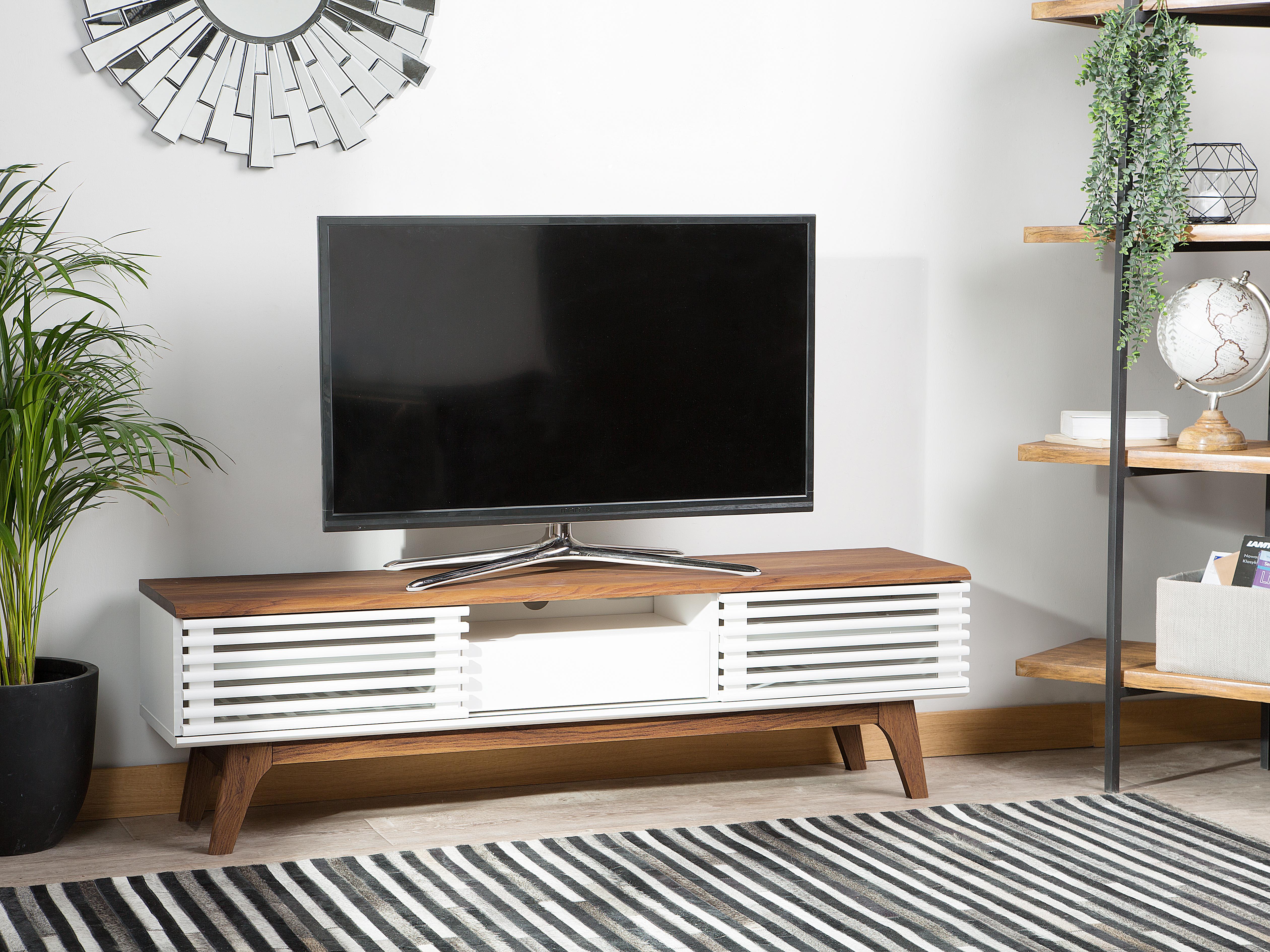 TV Stand DETROIT Brown/ White