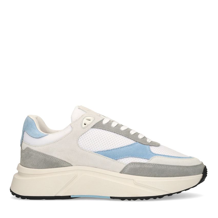 Manfield Grijze suède sneakers