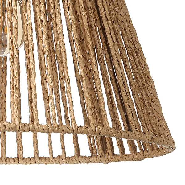 Abat-jour pour suspension rond en rotin Ø29.5cm GoodHome Florican