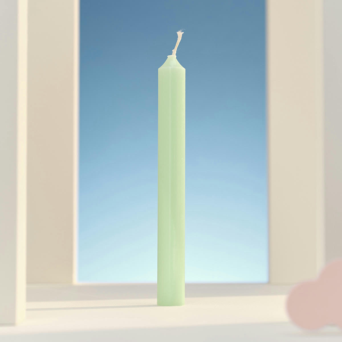 - 12 bougies droites 7h Vert Pastel