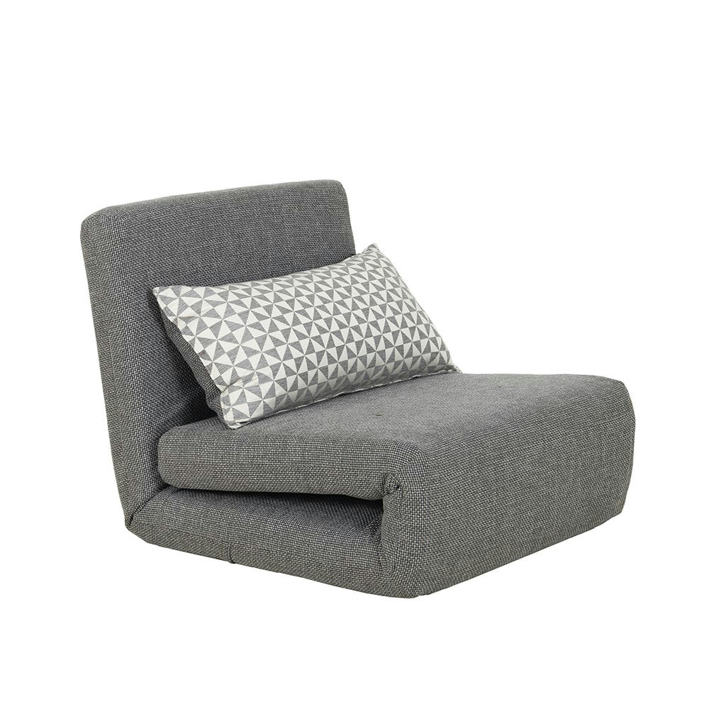 PEPS - Chauffeuse stucture acier et revêtement polyester gris chiné