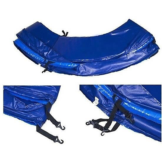 Coussin de protection trampoline - Bleu - 244 cm - PVC - épaisseur 10 cm - Label CE