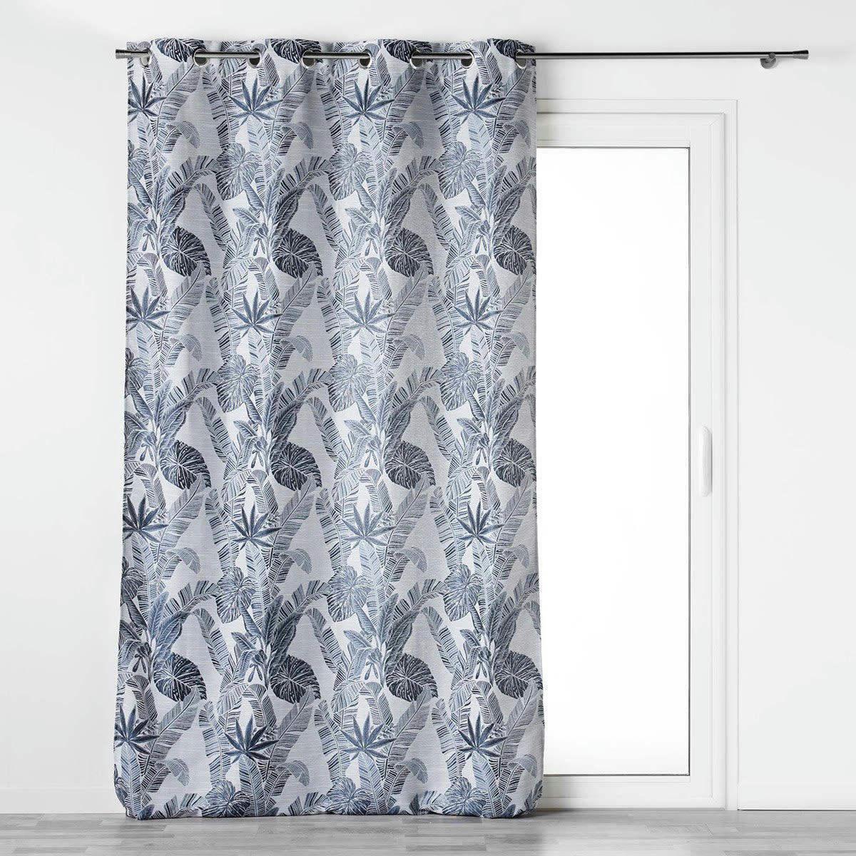 FAGGY - Rideau d'ameublement jacquard bleu 260x140cm