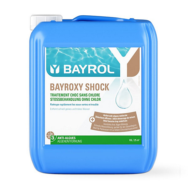 Oxygène actif Bayrol Bayroxy Shock - rattrapage eau verte - 10L - 10 kg