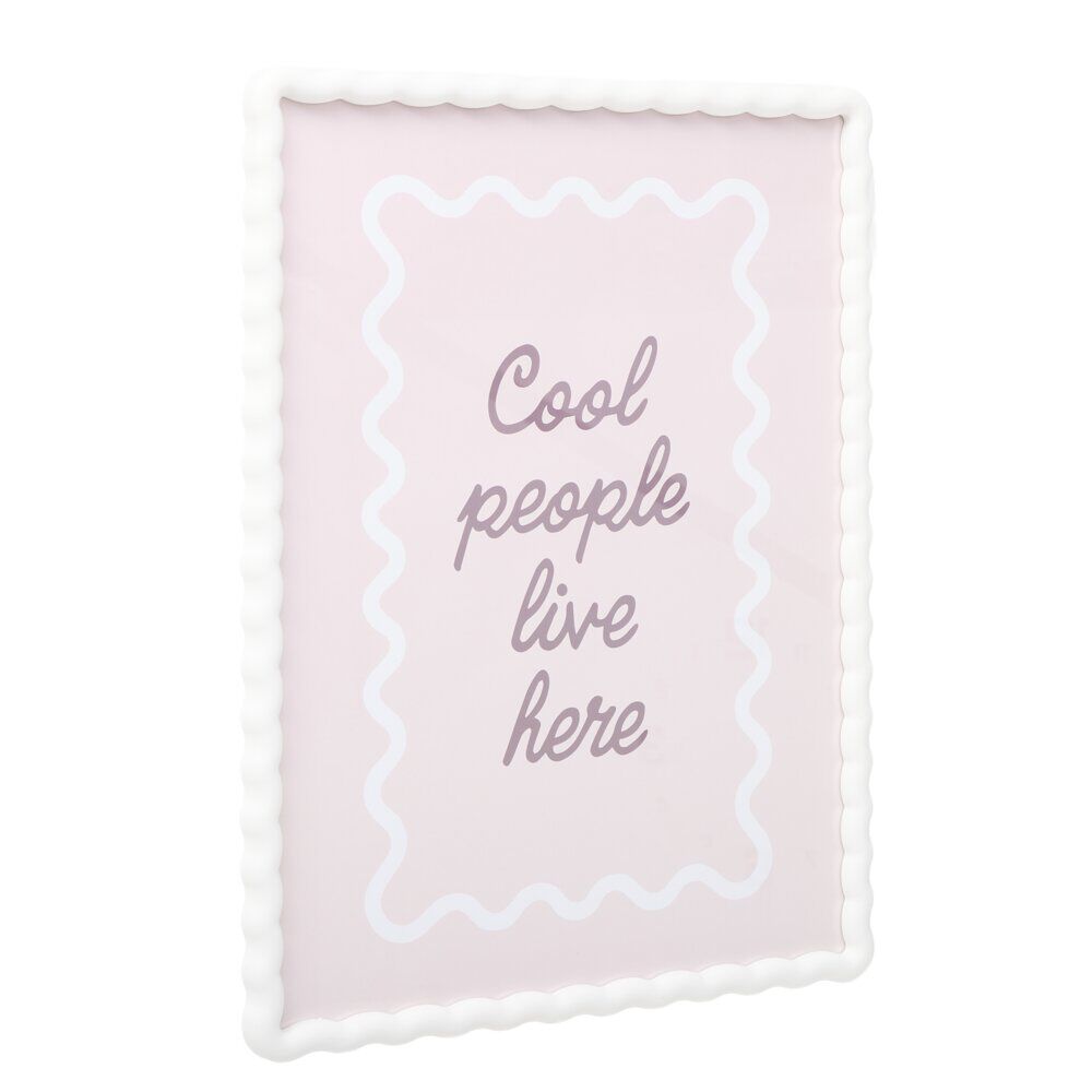 Cadre photo bord vague plastique coloré 34x44cm pour photo 30x40cm (3 modèles)