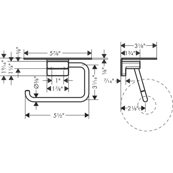 Papierrollenhalter, »AddStoris Q«, mit Ablage, BxH: 15x7,7 cm